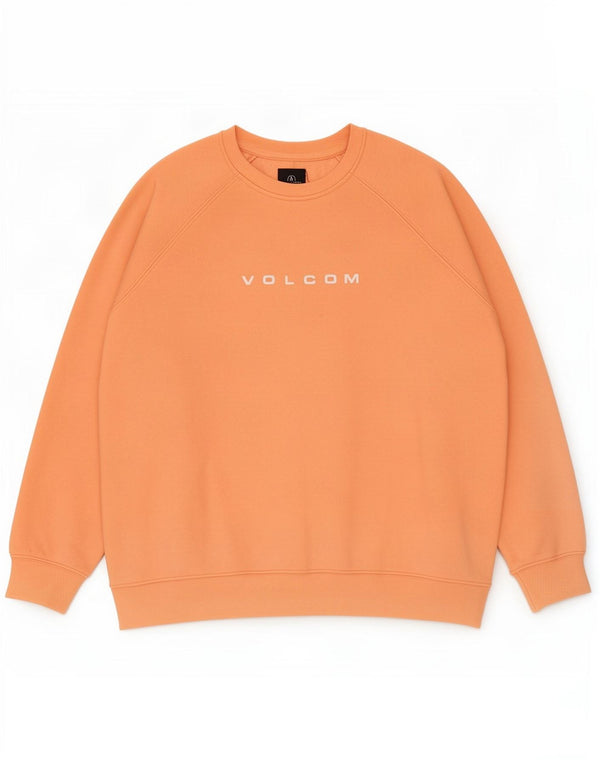 Volcom Womens Graphic Sweatshirt Jumper UK 20 2XL Orange Bomuld