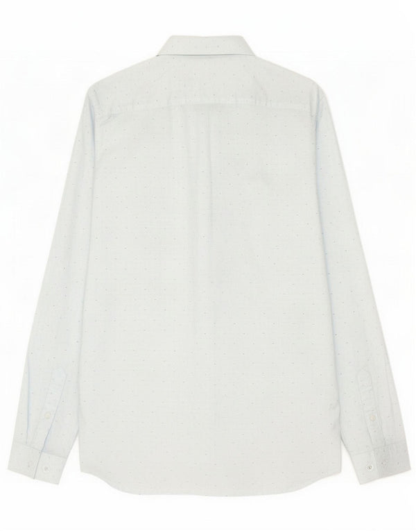 Lacoste Herre Slim Fit Skjorte Størrelse 39 Small Blue Spotted Cotton