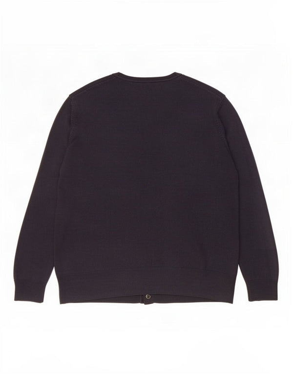 Marks & Spencer dame cardigan sweater UK 18 XL marineblå akryl