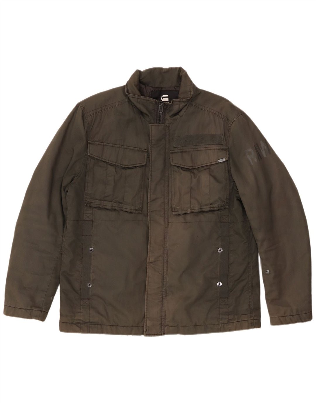 G-Star Herre Graphic Utility Jacket UK 42 XL Khaki Cotton