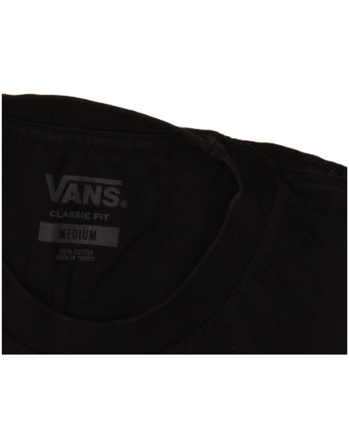 Vans Herre Classic Fit T-Shirt Top Medium Sort Bomuld