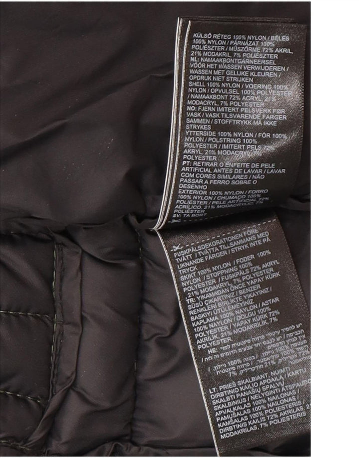 Superdry Polstret hættejakke til kvinder UK 8 Lille grøn nylon
