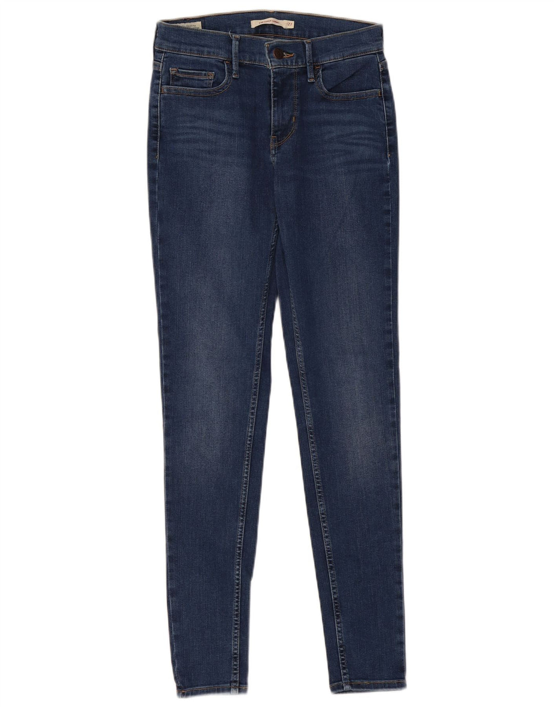 LEVI'S Dame 710 Super Skinny Jeans W27 L30 Blå Bomuld