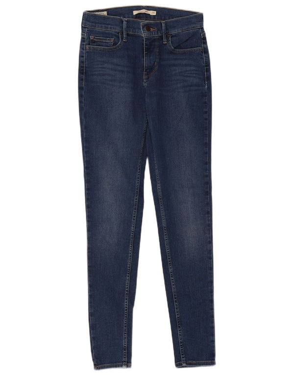 LEVI'S Dame 710 Super Skinny Jeans W27 L30 Blå Bomuld