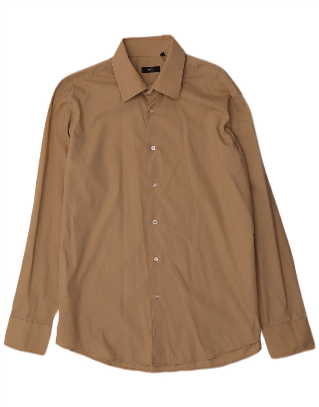 HUGO BOSS Herreskjorte str. 17 1/2 44 XL Beige Bomuld