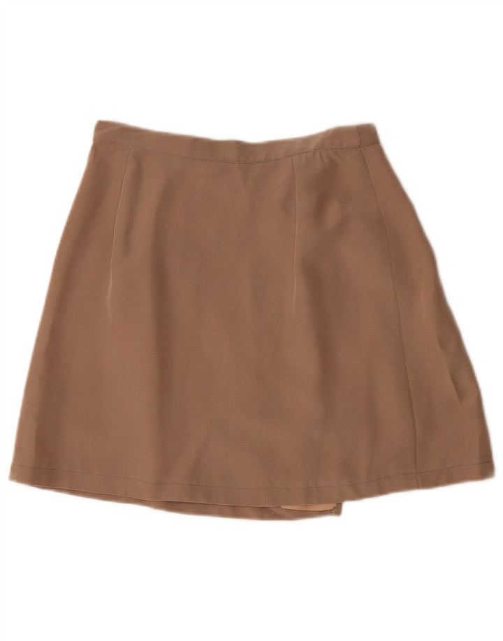 Vintage Kvinders Mini Wrap Nederdel W26 Small Beige
