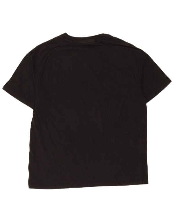 Calvin Klein Dame T-Shirt Top UK 18 XL Sort Bomuld