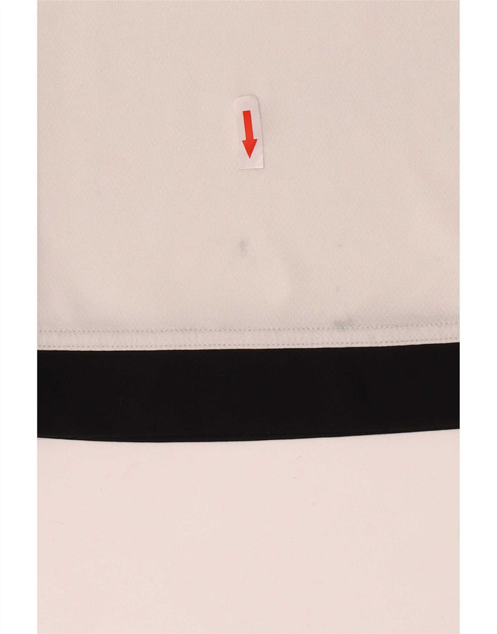 Adidas Herre Climalite T-Shirt Top Lille hvid Colourblock Polyester