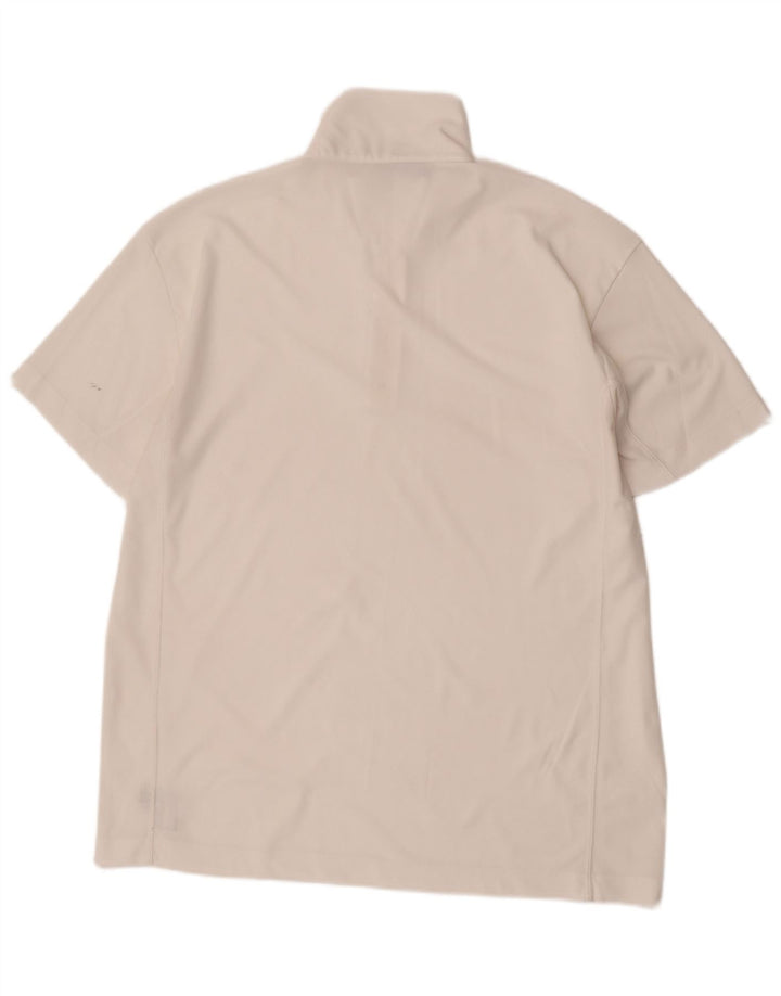 Killer Loop Herre Zip Neck T-Shirt Top XL Hvid Polyester