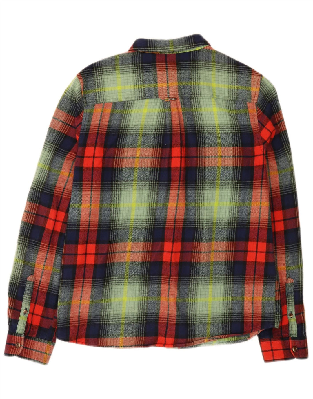 Superdry Flanelskjorte til kvinder UK 12 Medium Flerfarvet Plaid Bomuld