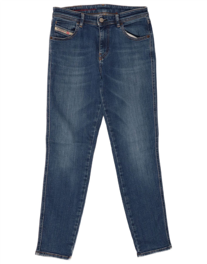 DIESEL Dame Skinny Jeans W27 L28 Blå Bomuld