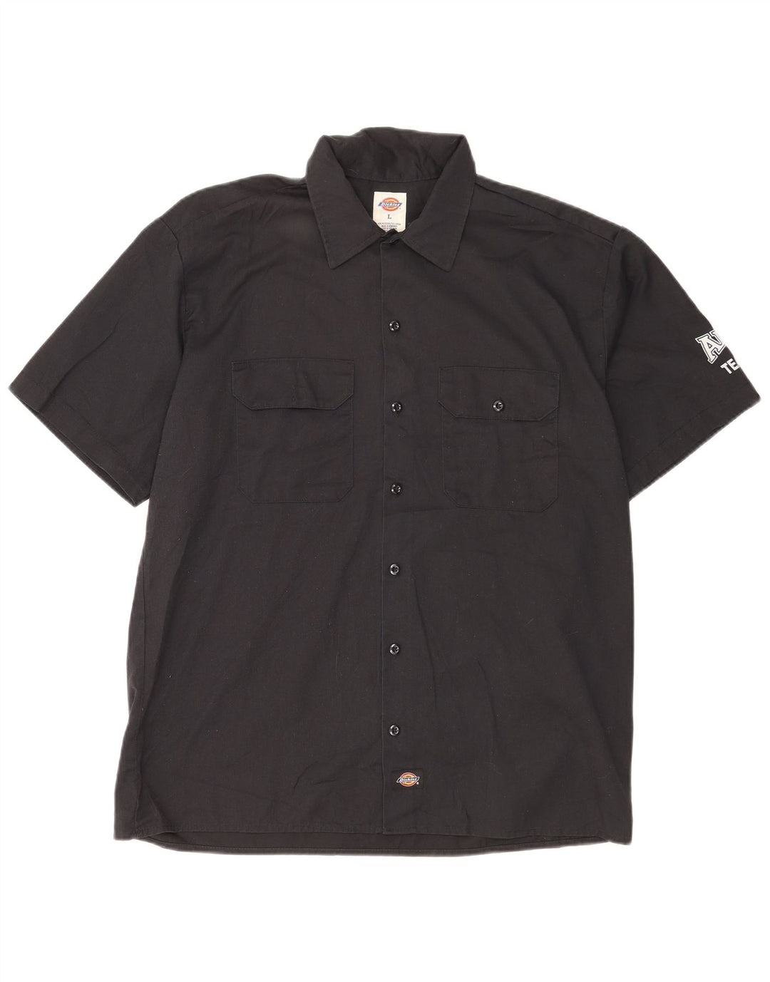 DICKIES Herre grafisk kortærmet skjorte Stor sort bomuld