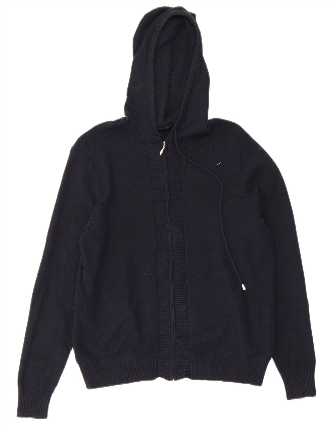 Marks & Spencer Damestrik Hættetrøje med lynlås UK 12 Medium Navy Blue