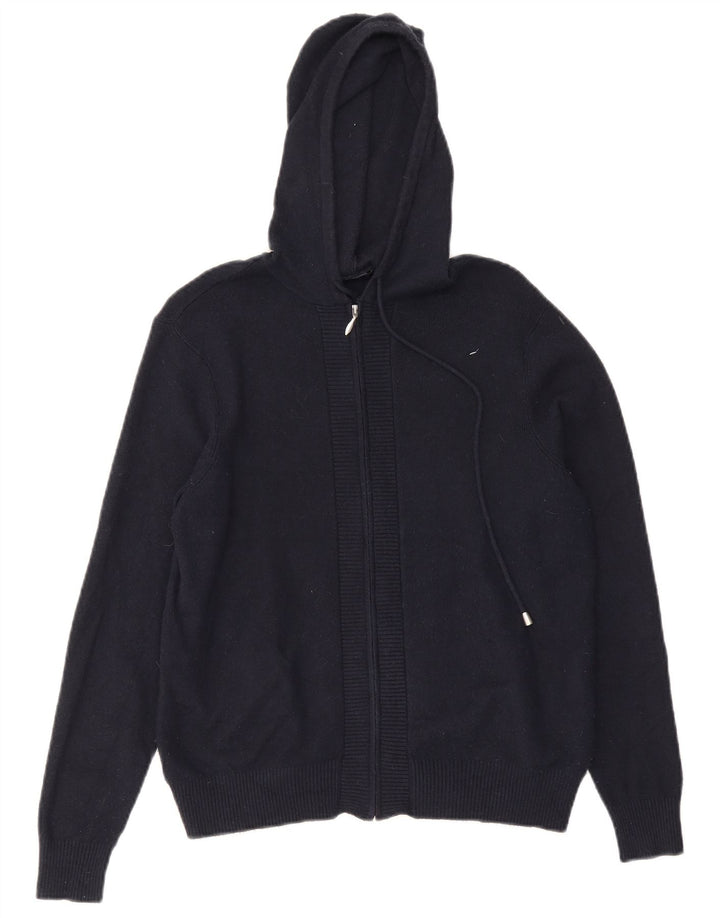 Marks & Spencer Damestrik Hættetrøje med lynlås UK 12 Medium Navy Blue