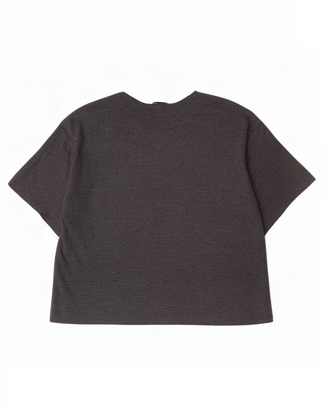 Zara Dame T-Shirt Top UK 12 Medium Grå Bomuld