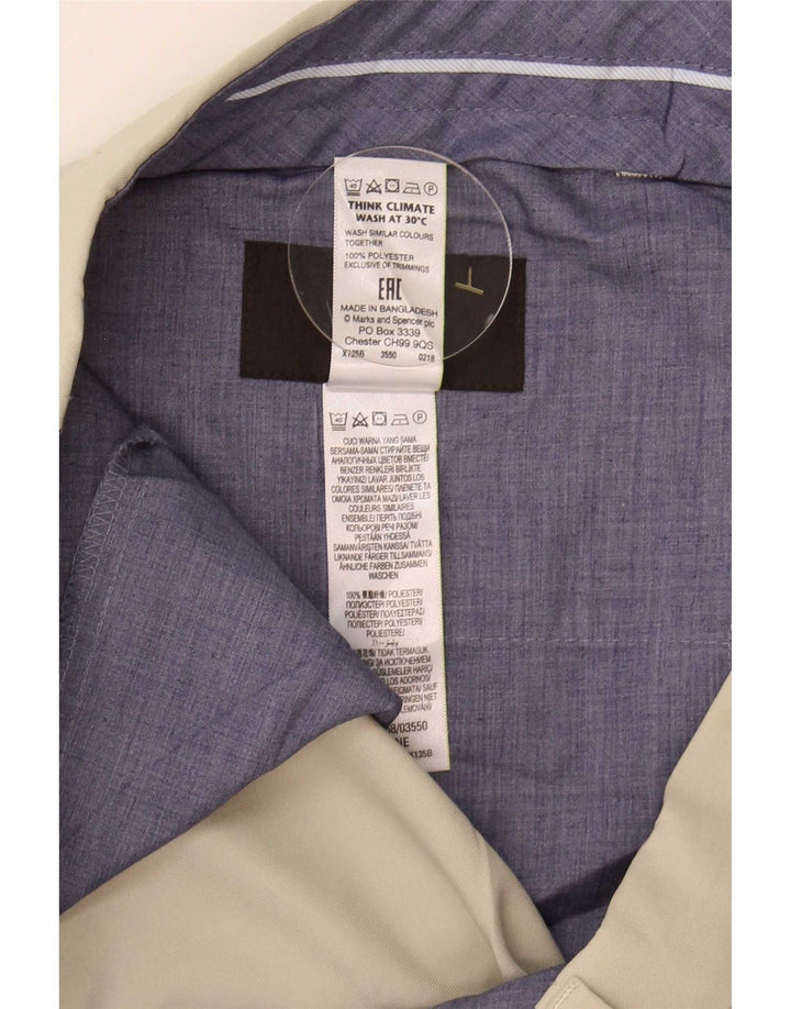 Marks & Spencer Herre Regular Suit Bukser W34 L33 Beige Polyester