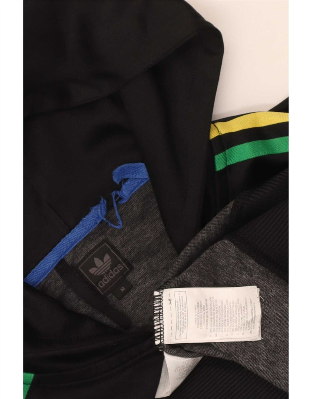 Adidas Hættetrøje med lynlås til mænd mellem sort polyester