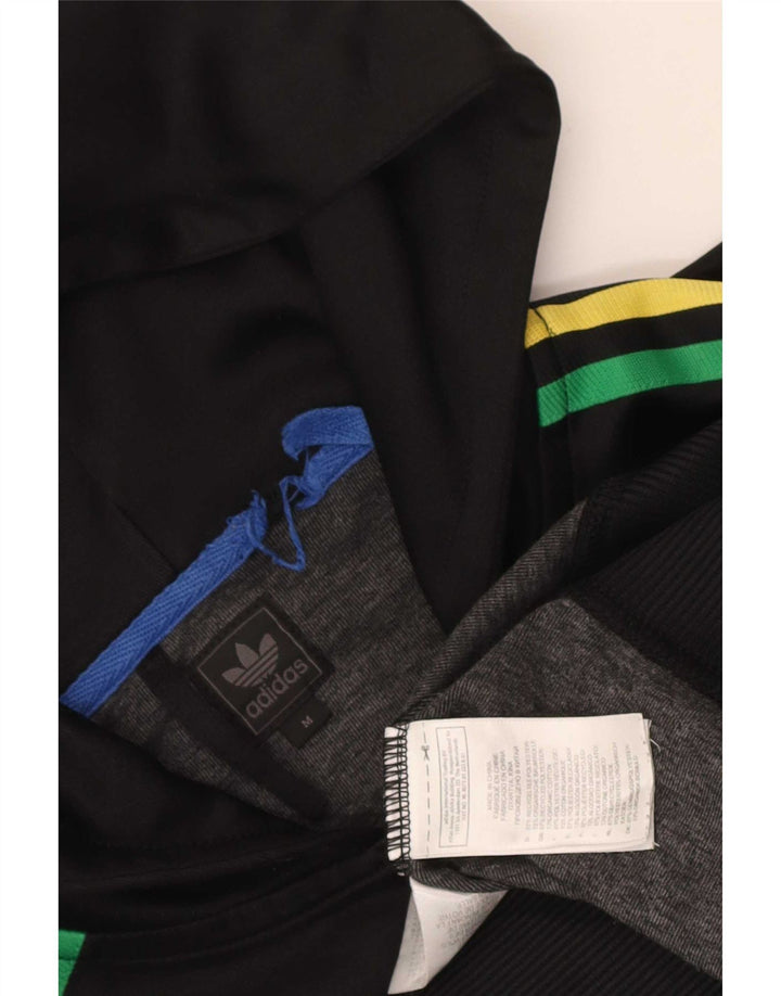 Adidas Hættetrøje med lynlås til mænd mellem sort polyester
