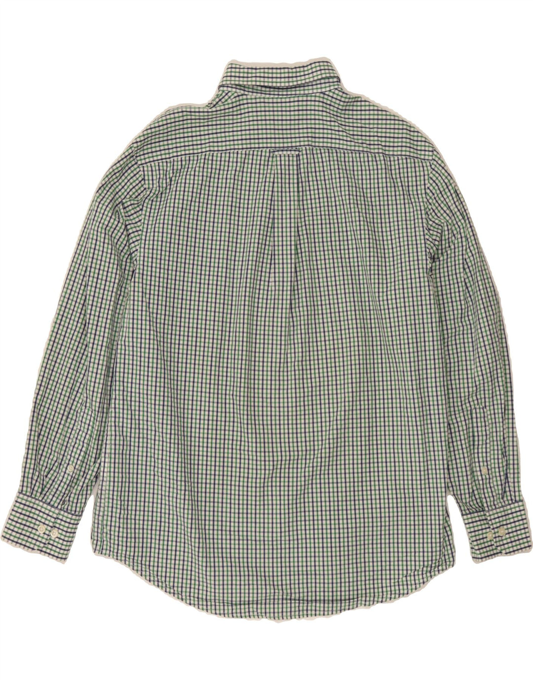 IZOD Mens Shirt Medium Green Check Cotton Vintage Izod and Second-Hand Izod from Messina Hembry 