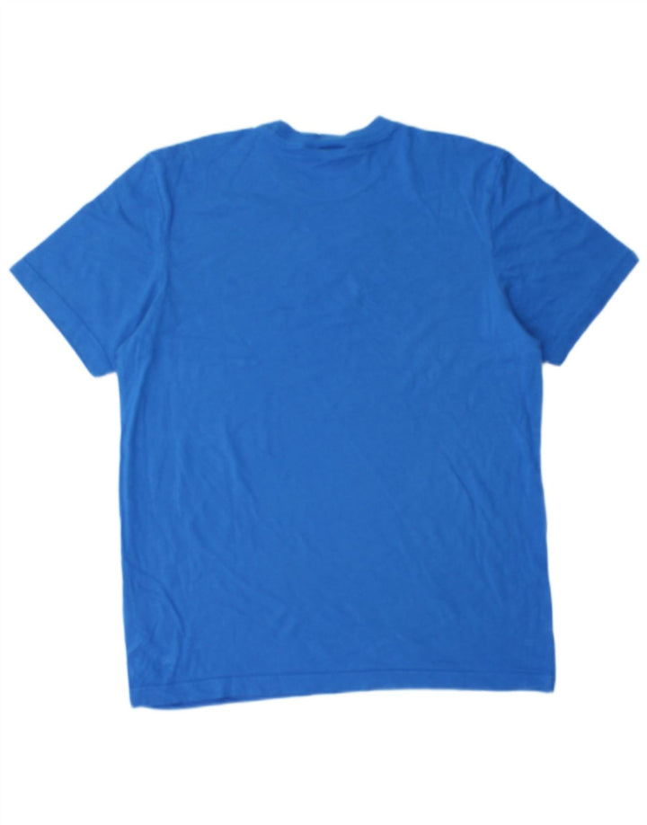 ADIDAS Mens Graphic T-Shirt Top Medium Blue Cotton
