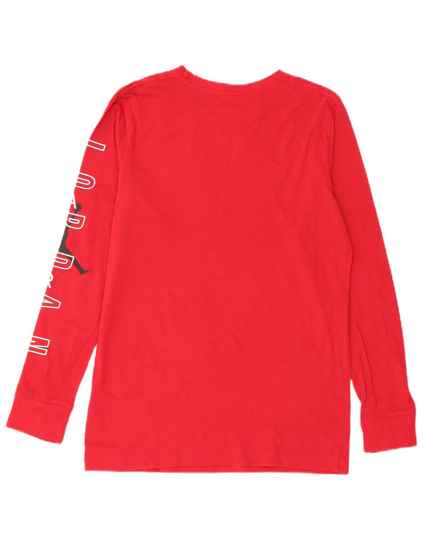 Jordan Boys Grafisk Top Langærmet 13-14 år XL Rød Bomuld