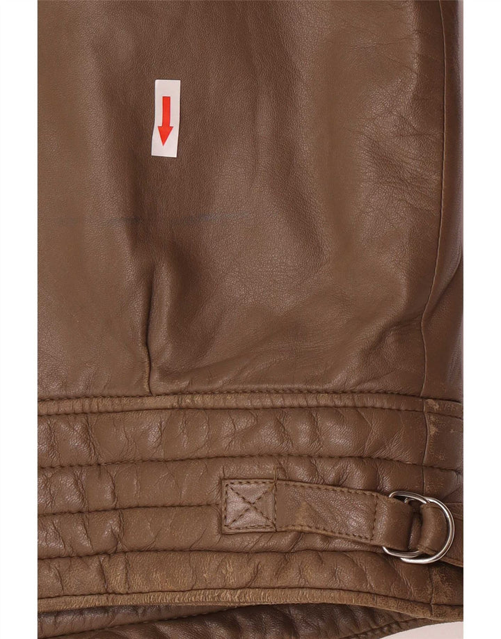 Camox Herre Bomber Læderjakke UK 38 Medium Brun