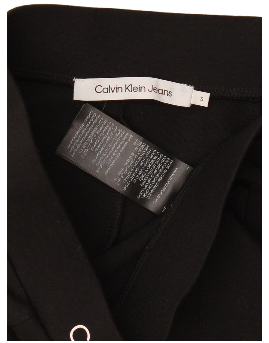 Calvin Klein Grafiske Leggings til kvinder UK 10 Small Black Viscose
