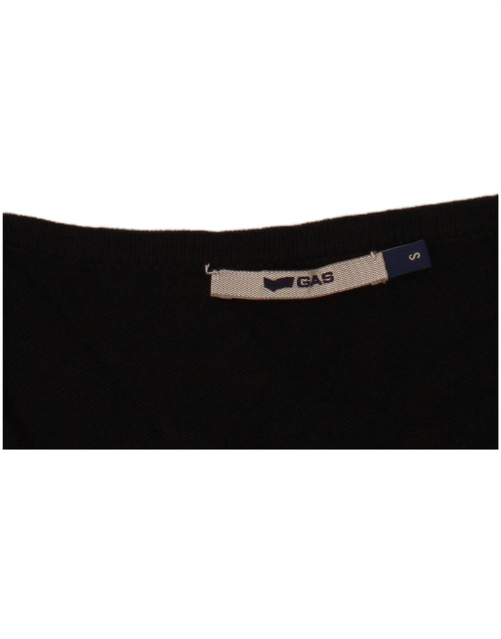 GAS Kortærmet Dame Flæse Front Jumper Dress UK 10 Small Black