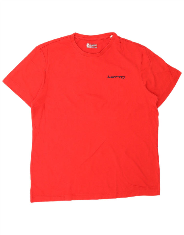 LOTTO Herre T-Shirt Top 2XL Rød Syntetisk