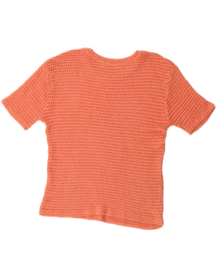 ZARA Dame Trafaluc Oversized strik bluse Top UK 14 Medium Orange