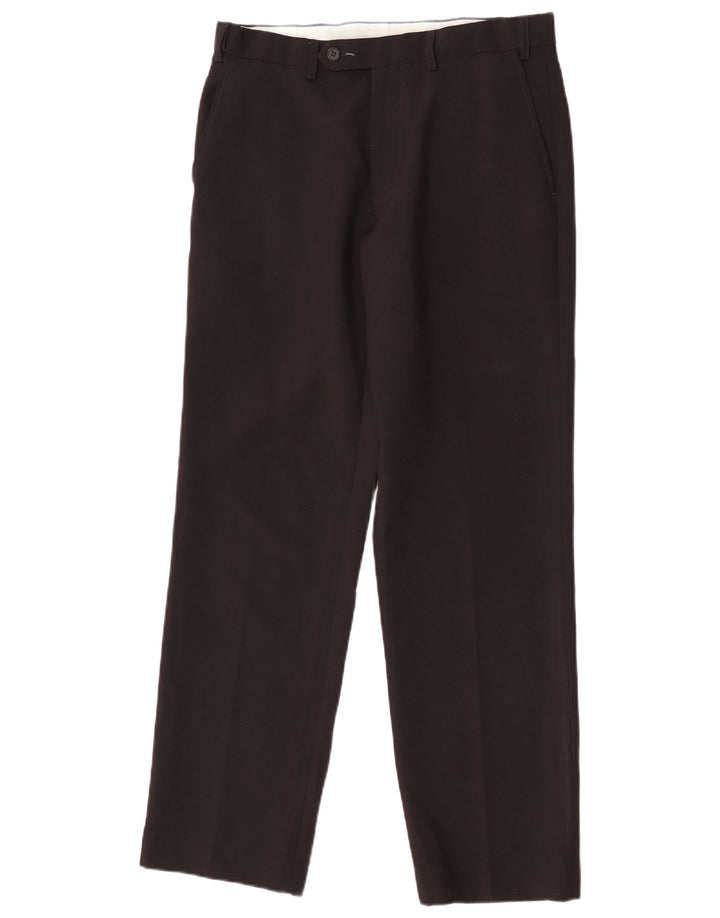 Marks & Spencer Straight Suit Bukser til mænd W32 L31 Sort polyester