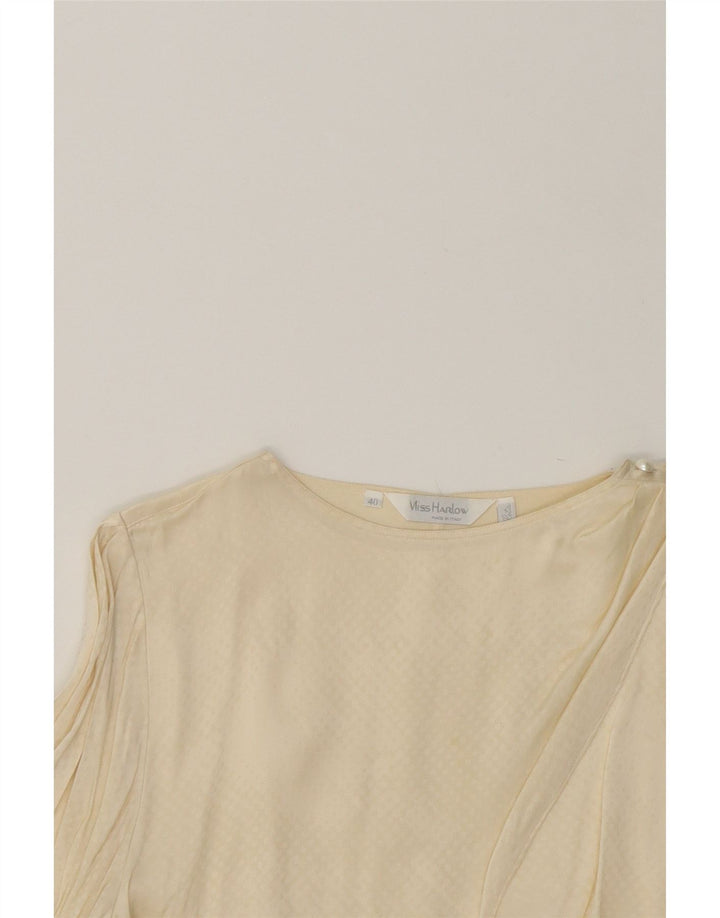 VINTAGE Womens Blouse Top IT 40 Small Off White Vintage Vintage and Second-Hand Vintage from Messina Hembry 