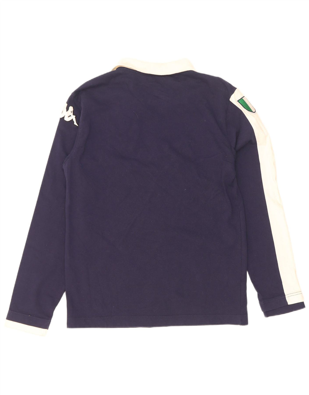 Kappa Herre Grafisk Rugby Polo Shirt Medium Navy Blue Colourblock
