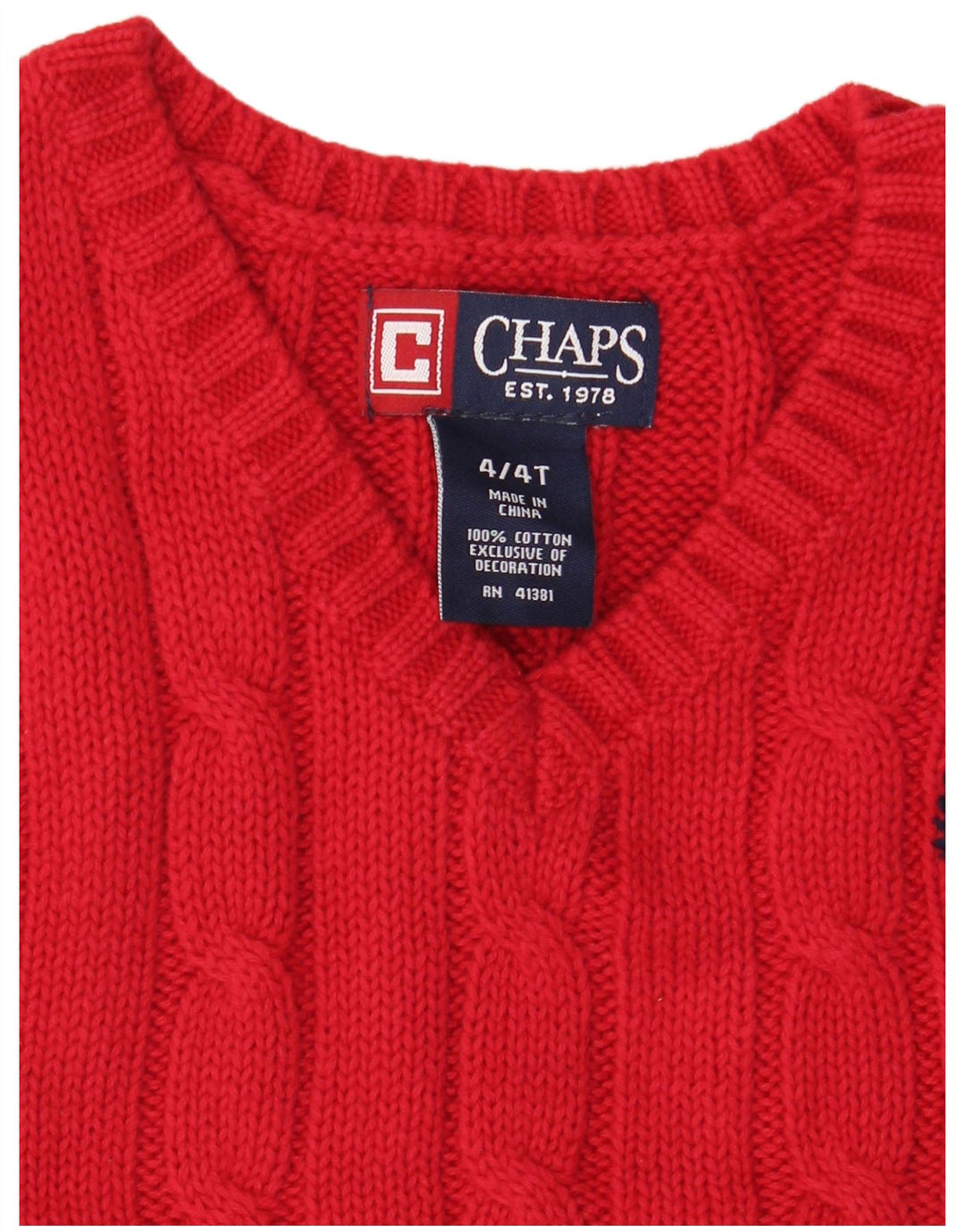 Chaps Boys Vest Tank Top 3-4 År Rød Bomuld