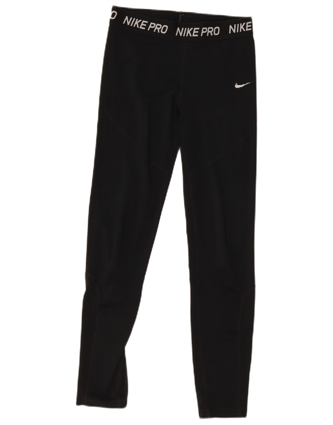 Nike Dame Grafiske Leggings UK 8 Small Black Polyester