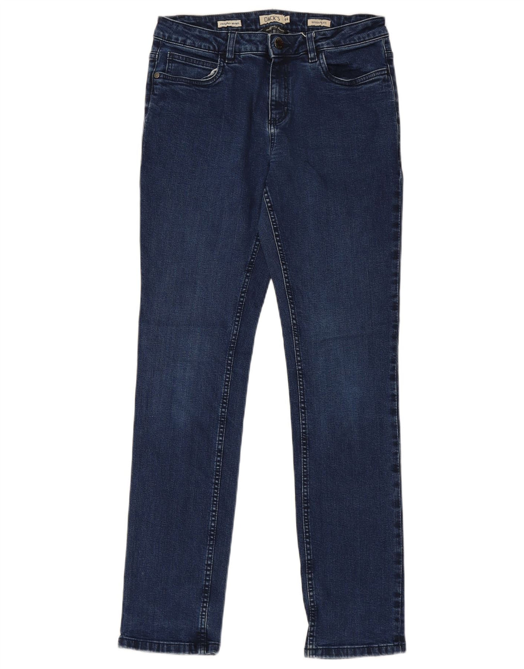 DACK'S Womens Regular Fit Straight Jeans IT 44 Medium W30 L29  Navy Blue
