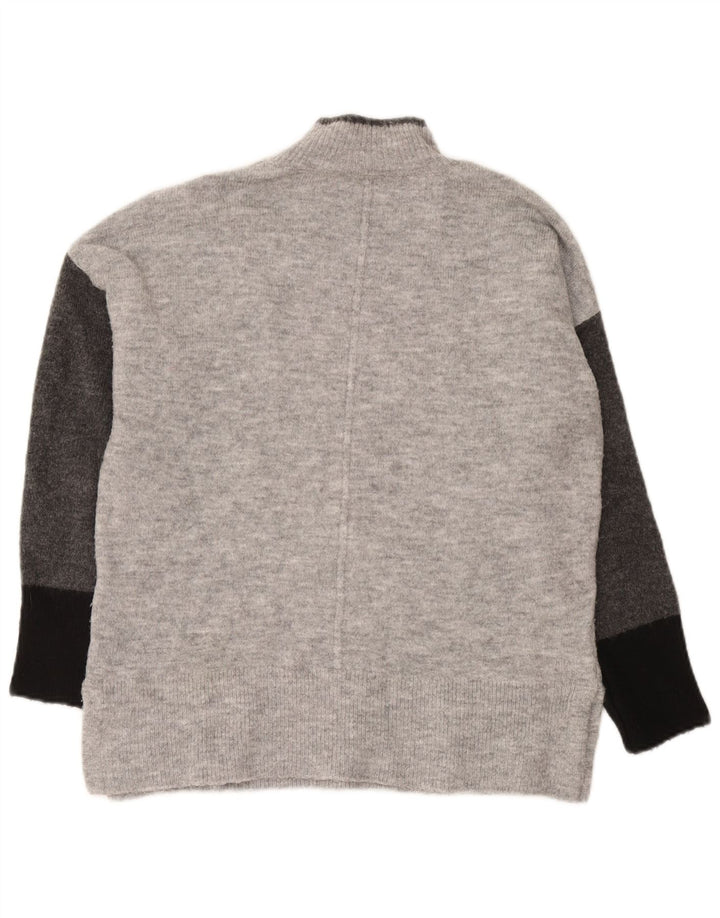Marks & Spencer Dame Turtle Neck Jumper Sweater UK 14 Medium Grey