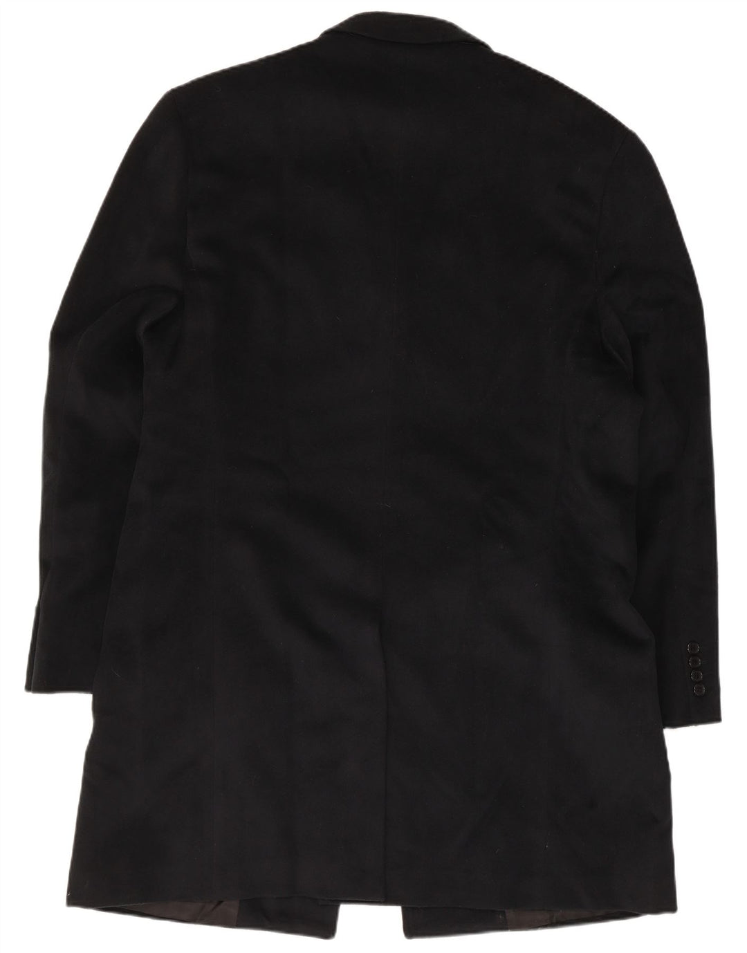 Vintage Herre Overfrakke IT 54 2XL Sort Uld