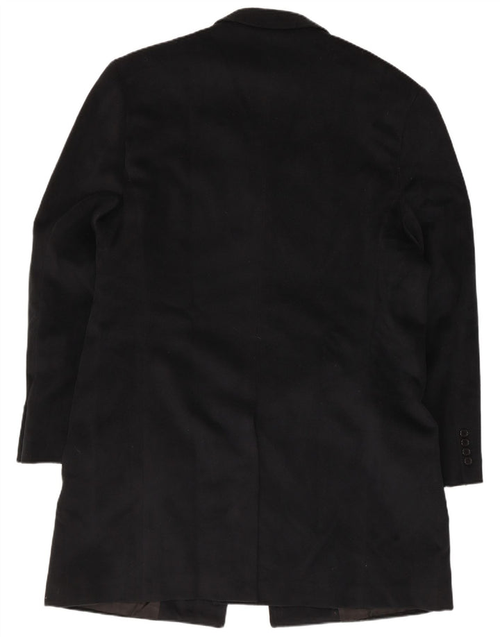 Vintage Herre Overfrakke IT 54 2XL Sort Uld