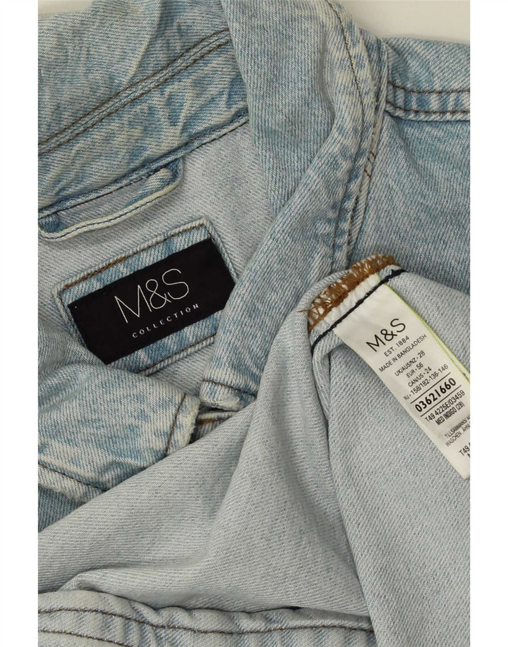 Marks & Spencer Dame denimjakke UK 28 6XL Blå Bomuld