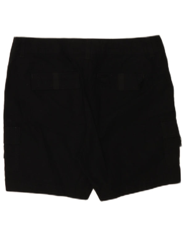 Lee Womens Mid Rise Regular Fit Cargo Shorts US 12 Large W32 Black Bomuld