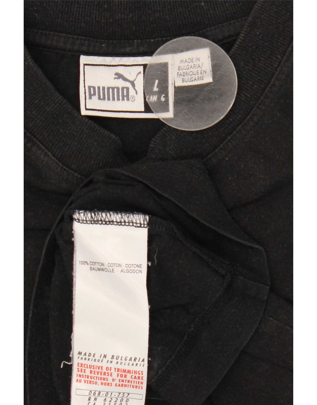Puma Herre Grafisk T-Shirt Top Stor Sort Bomuld