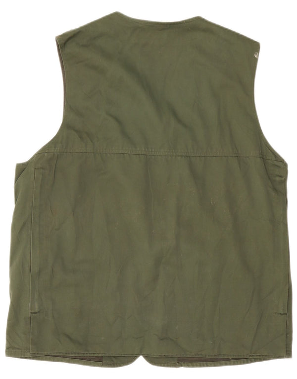 Univers Mens Utility Gilet IT 50 Large Khaki Cotton