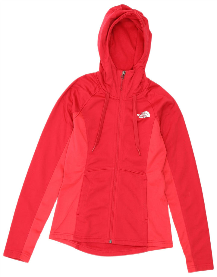 THE NORTH FACE hættetrøje til kvinder med lynlås UK 6 XS Rød Colourblock Polyester