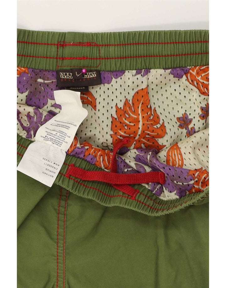 Napapijri Herre grafiske badeshorts store grønne Colourblock Polyester