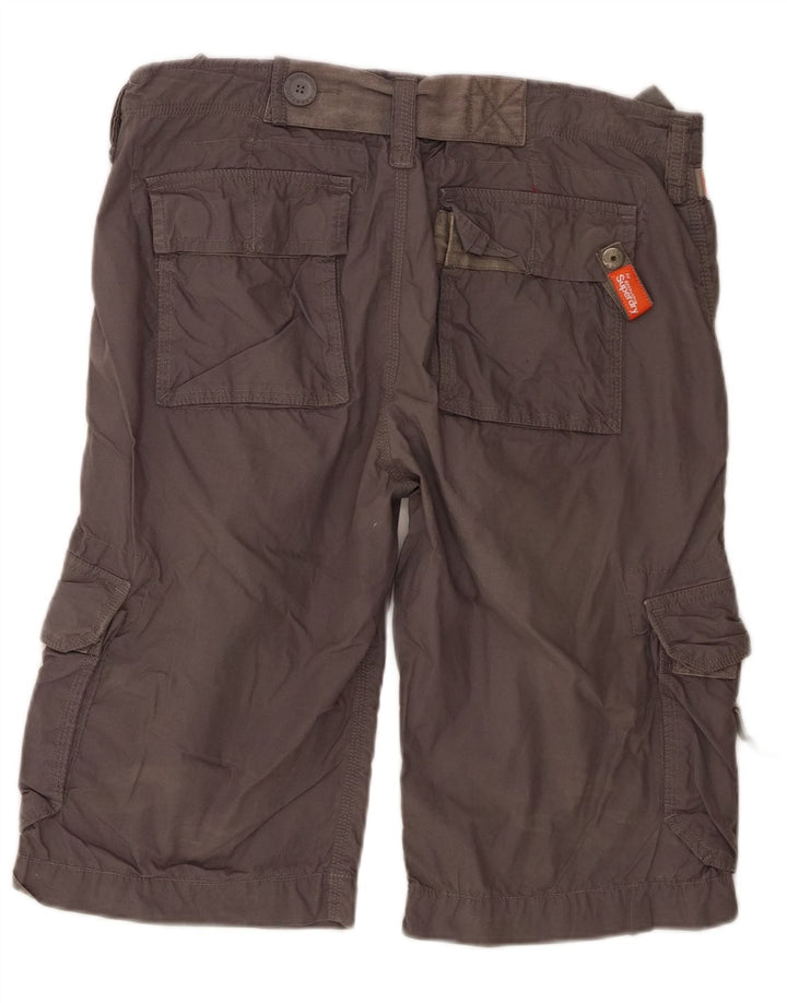 Superdry Herre Cargo Shorts Large W36 Grå Bomuld