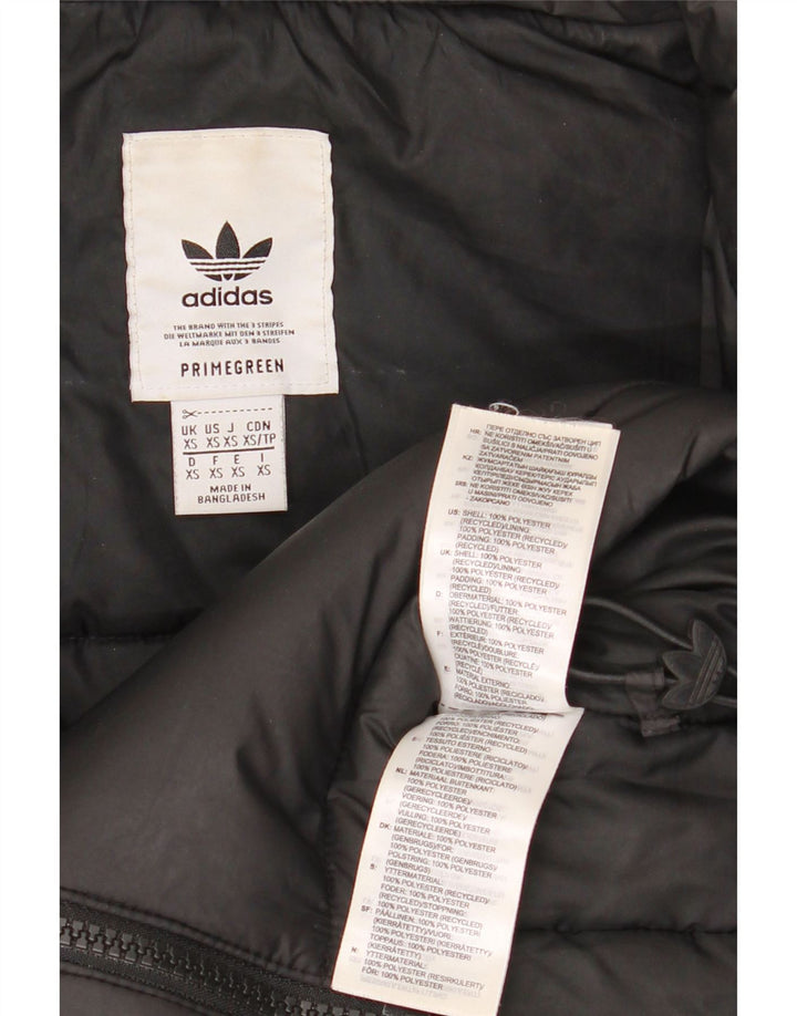 Adidas Herre Loose Fit Polstret Jakke UK 34 XS Sort Polyester