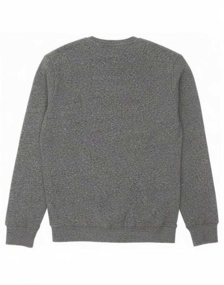 Superdry Sweatshirt-trøje til mænd, stor grå flækket bomuld