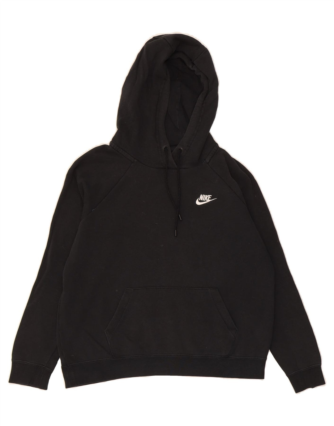 NIKE Womens Hoodie Jumper UK 14 Medium Black Cotton Vintage Nike and Second-Hand Nike from Messina Hembry 