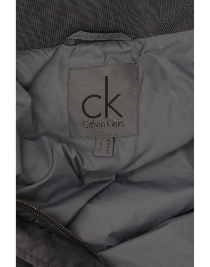 Calvin Klein Dame Polstret Frakke UK 8 Small Grey